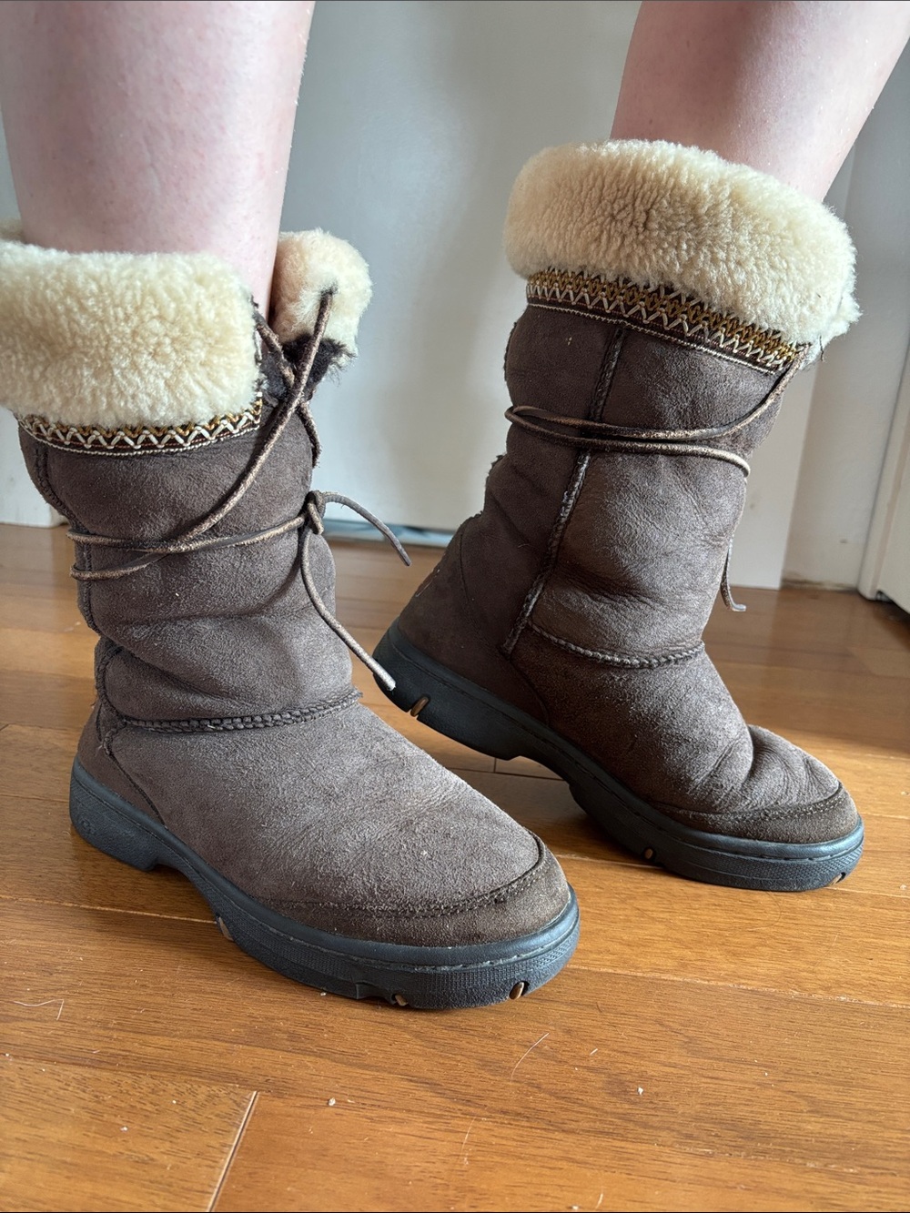 UGG Dark Brown Shearling Boots